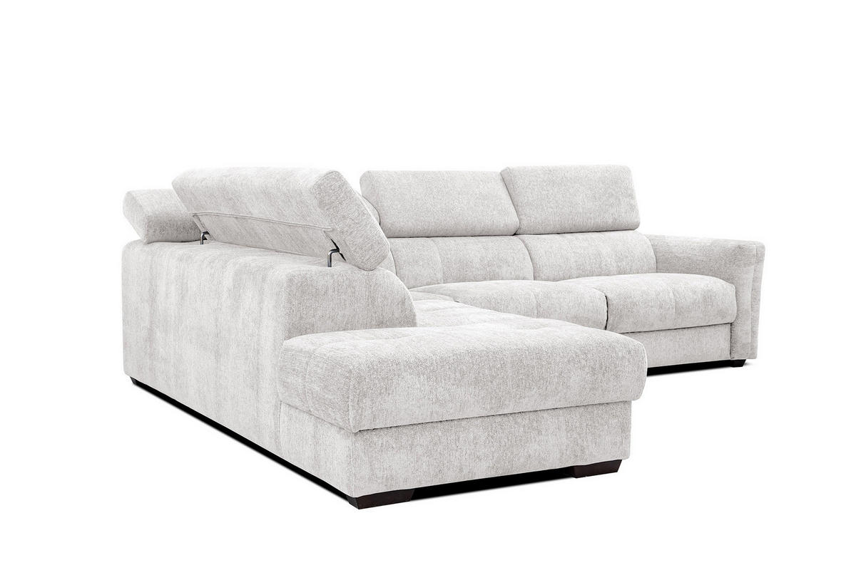 ECKSOFA CALVERA 5-Sitzer, weiß - Weiß, Holzwerkstoff/Textil (239/298cm) - Courtois Laville