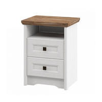 NACHTKONSOLE Tivoli weiß gewischt / Eiche Sterling - Eichefarben/Weiß, Holz/Holzwerkstoff (50/65/38cm) - Feldmann-Wohnen