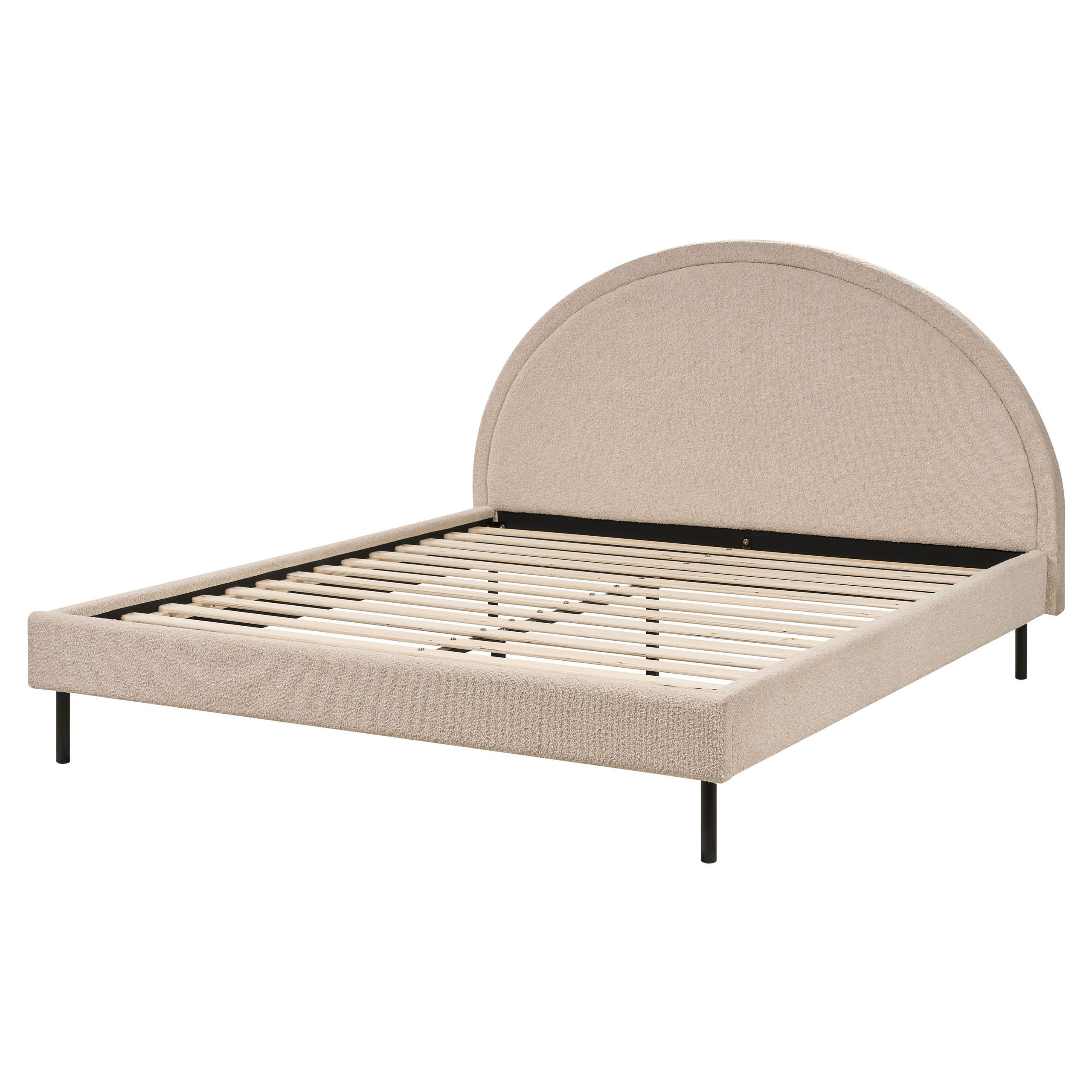 POLSTERBETT 160/200cm Beige Margut - Beige, Textil (160/200cm) - Beliani