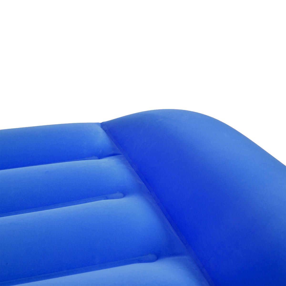 LUFTBETT Luftmatratze Camping Kinder 157 x 66 x 23 cm blau aufblasbar ohne Pumpe - Blau, Kunststoff (66/157cm) - Avenli