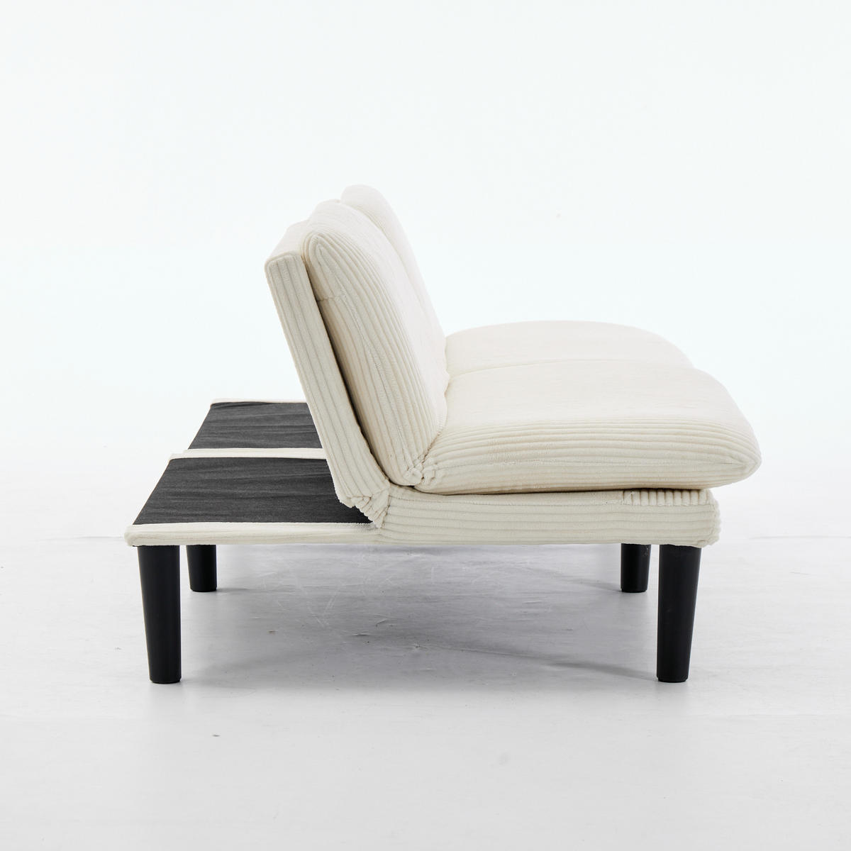 SCHLAFSOFA 167/43/67 cm in Beige Cord - Beige, Textil (86/67/168cm) - Oxeza