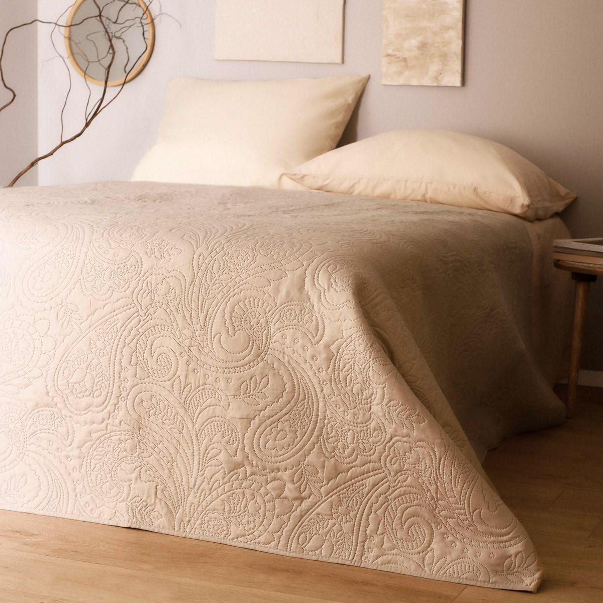 TAGESDECKE Gota beige 200/220 cm - Beige, Textil (200/220cm) - Homla