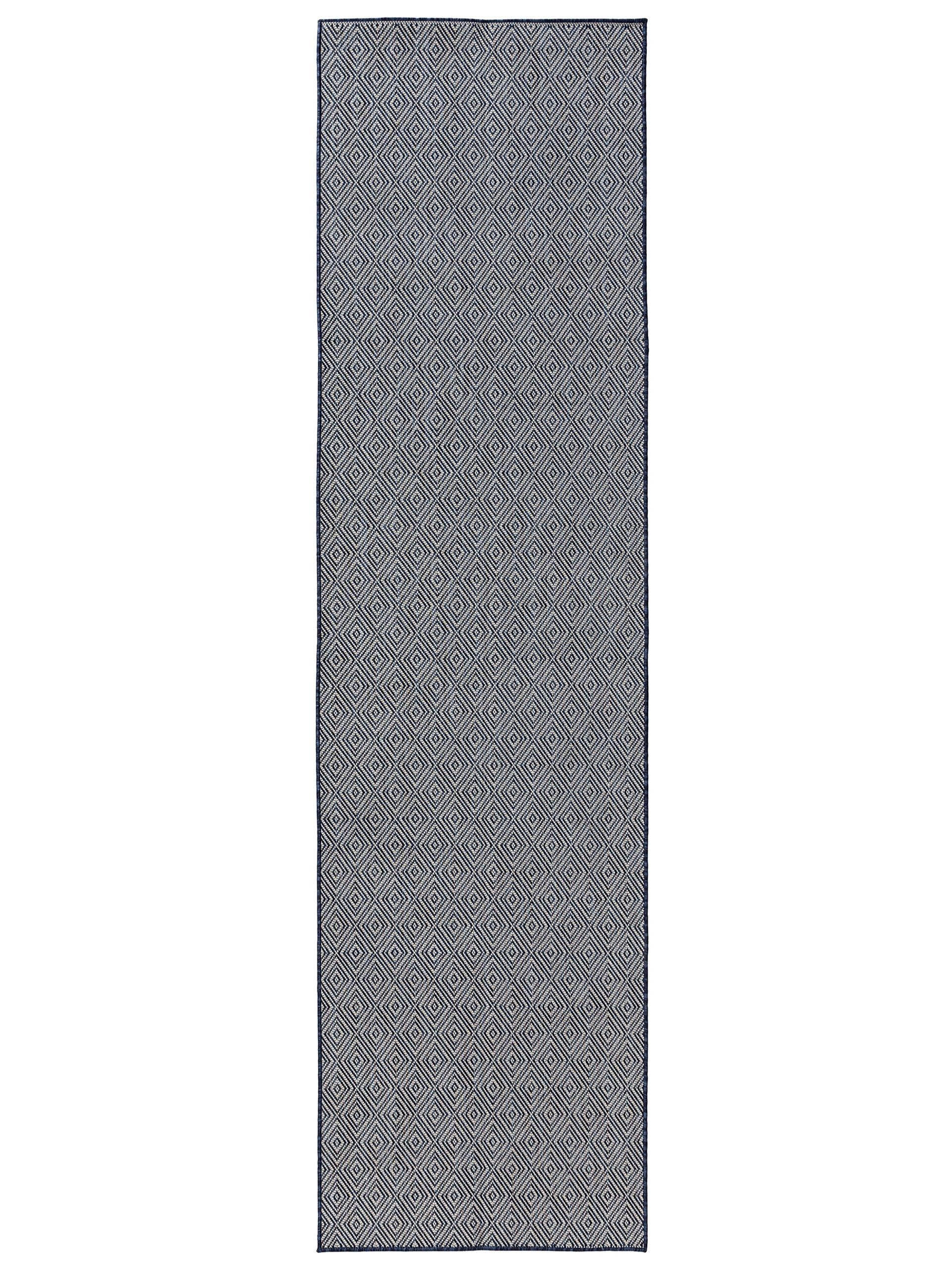 OUTDOORTEPPICH Lou Blau 80x300 cm - Blau, Kunststoff (80/300cm) - benuta