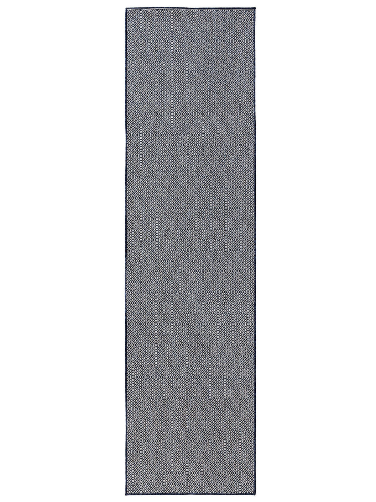 OUTDOORTEPPICH Lou Blau 70x200 cm - Blau, Kunststoff (70/200cm) - benuta