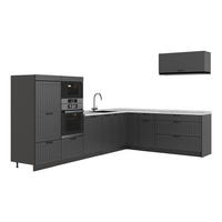 KUHINJA U OBLIKU SLOVA L Fame-Line, Tamnosiva/Antracit, 327 x 227 cm, RP Mramor - tamno siva/antracit, drvni materijal (327/153.6/60cm) - Vicco