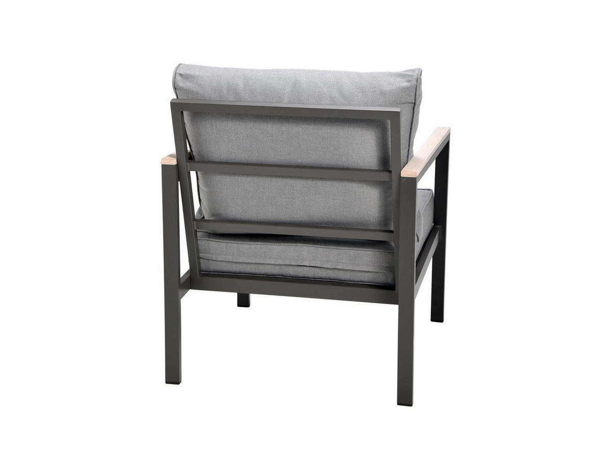 DINING-LOUNGE-SET Rialto Anthrazit/Holzoptik/Hellgrau 6-teilig 160/84/68 cm - Anthrazit, Kunststoff - bellavista - Home & Garden