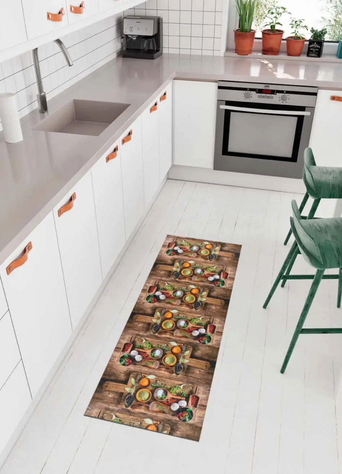 KÜCHENLÄUFER Mehrfarbig Ricci 52/200 cm - Multicolor, Kunststoff/Textil (52/200cm) - Atticgo