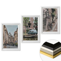 WANDBILDER 3er-Set - 40x60 cm Weißer Rahmen - Stadtansichten von Gebäuden - Weiß, Kunststoff (40/60cm) - ArtPrintCave