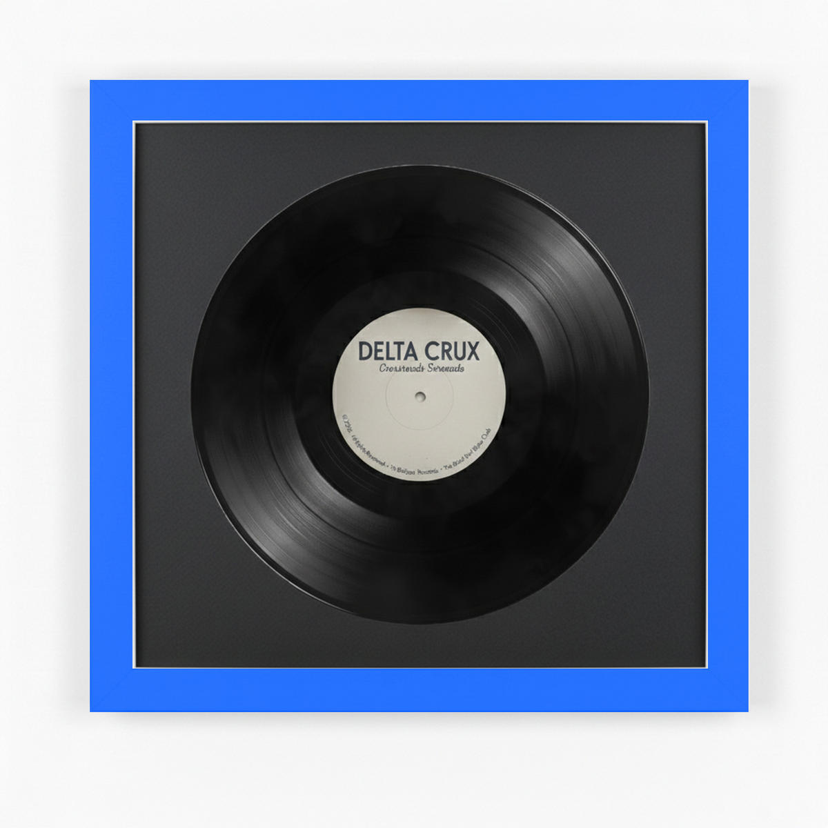 SCHALLPLATTEN RAHMEN 40/40 für die Vinyl - Blau, Holz (40/40cm) - K-Möbel