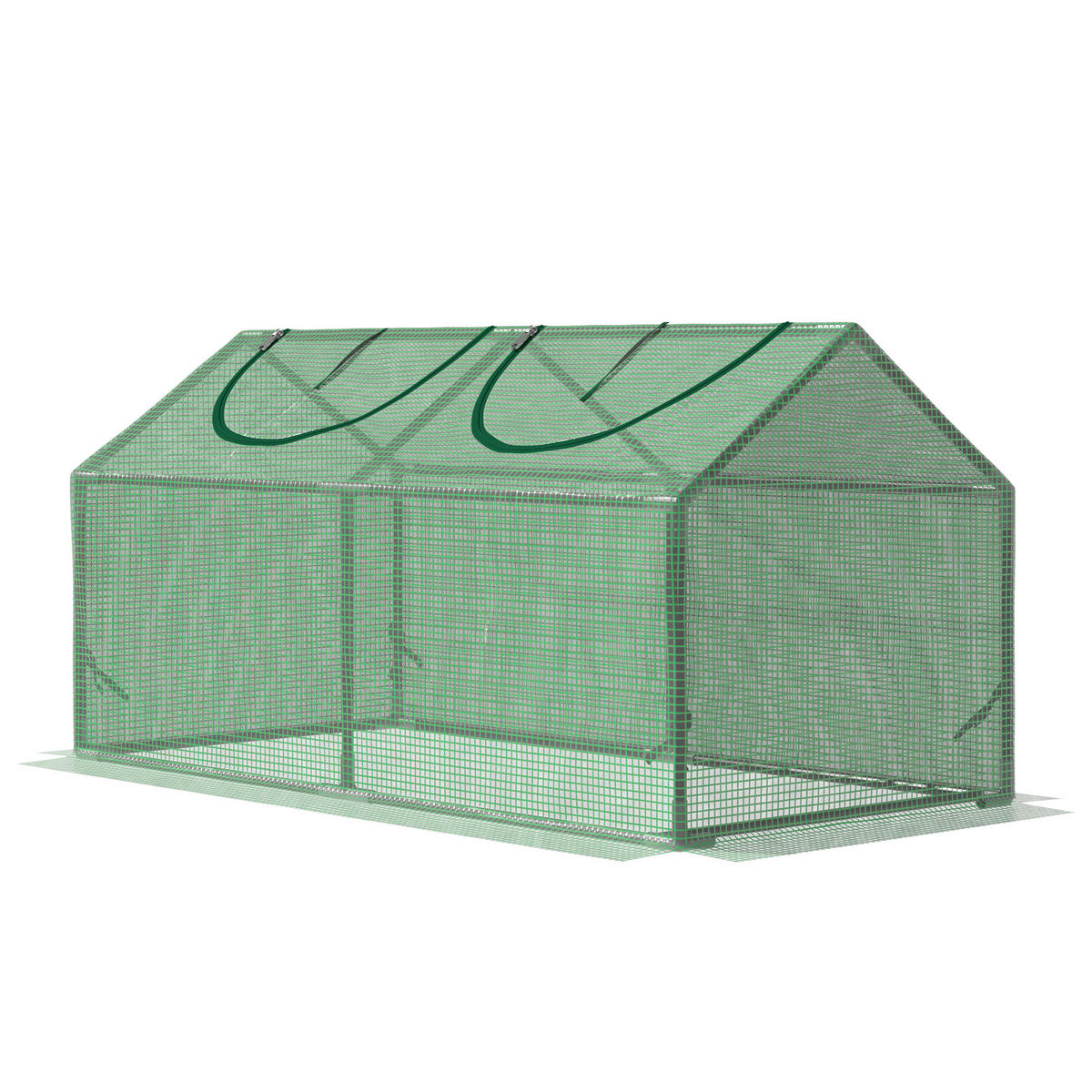 FOLIENGEWÄCHSHAUS DE-05762 Mini-Gewächshaus, 120x60x60 cm Grün - Grün, Kunststoff/Metall (60/60/120cm) - ComfortXL