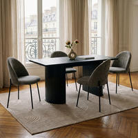 ESSGRUPPE GUARDA - Schwarz, Holzwerkstoff (75/75/160cm) - IDIMEX