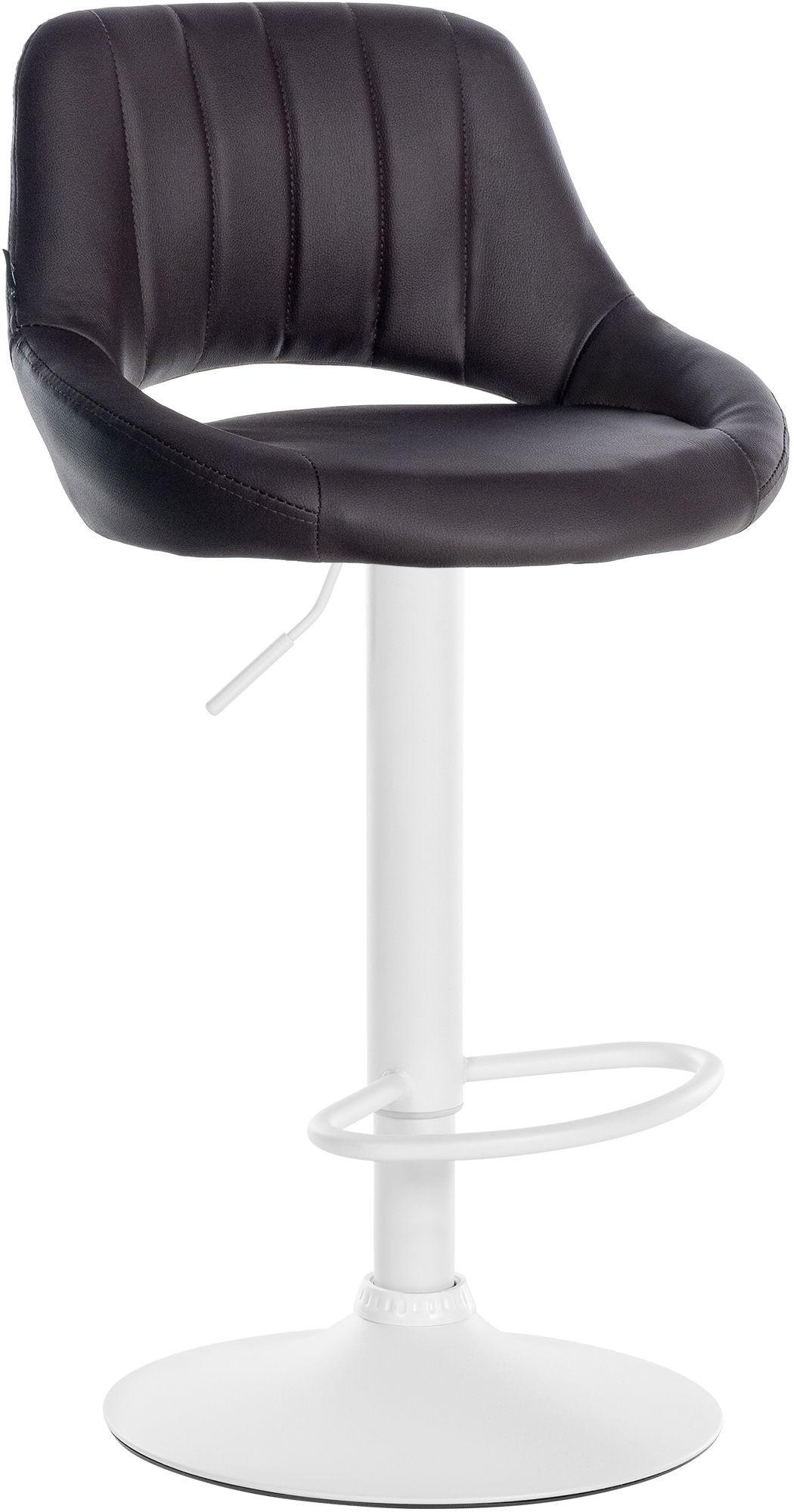 BARHOCKER Lederlook Braun - Weiß/Braun, Textil/Metall (47/85/48cm) - CLP