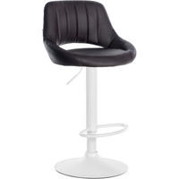 BARHOCKER Lederlook Braun - Weiß/Braun, Textil/Metall (47/85/48cm) - CLP
