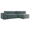 ECKSOFA Lordin Premium, Seite: Rechts - Blau, Holz/Textil (267/205cm) - MIRJAN24