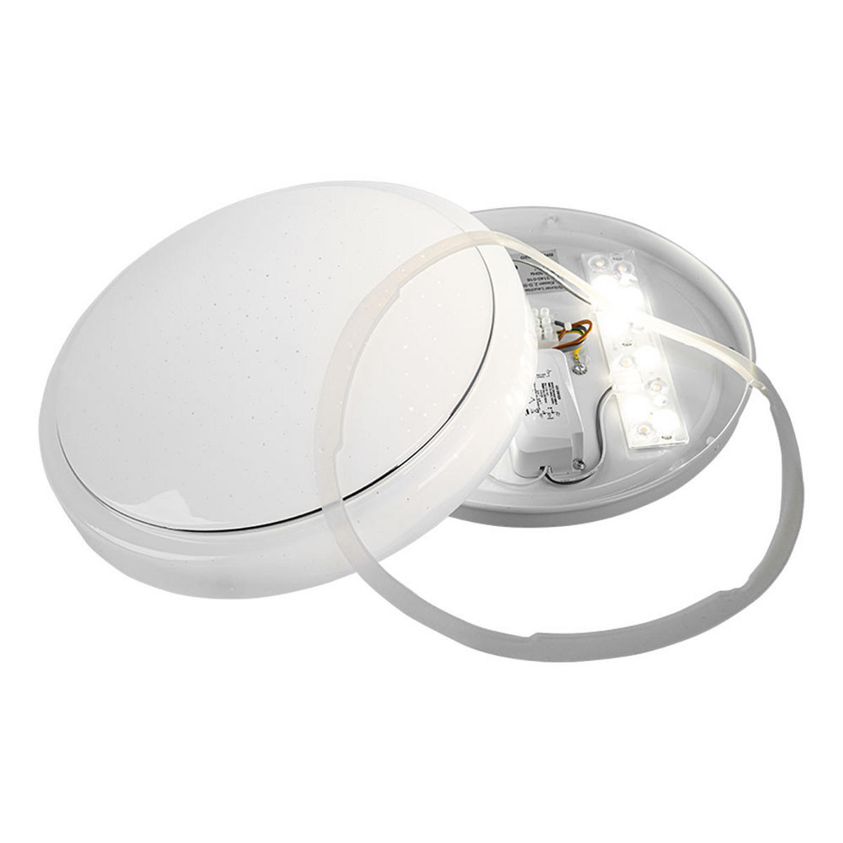 LED DECKENLEUCHTE Weiß Kunststoff - Weiß, Metall (28/28/8.5cm) - Briloner