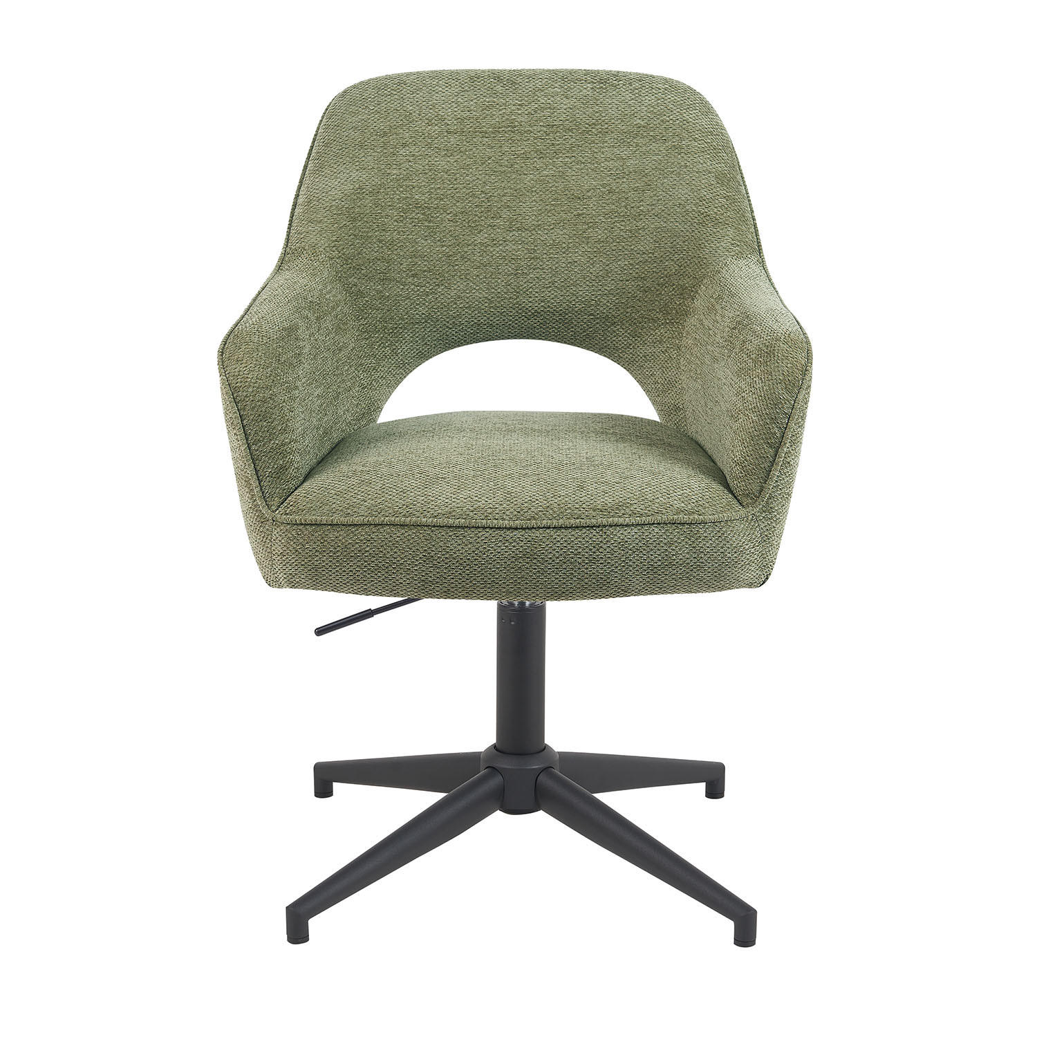 BÜROSTUHL Mika-Bryn - Schwarz/Grün, Textil/Metall (60/84/65cm) - DUBI Möbel