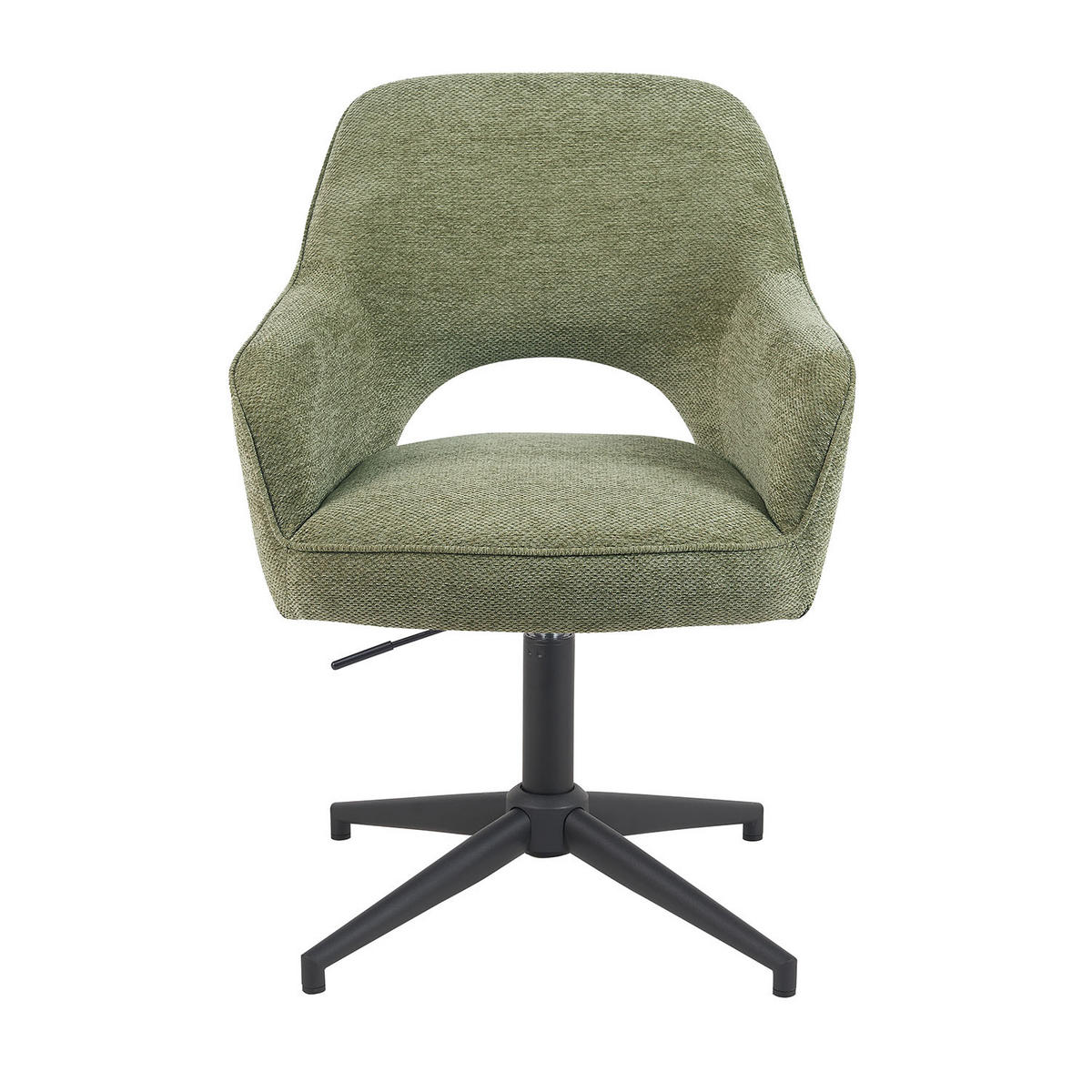 BÜROSTUHL Mika-Bryn - Schwarz/Grün, Textil/Metall (60/84/65cm) - DUBI Möbel