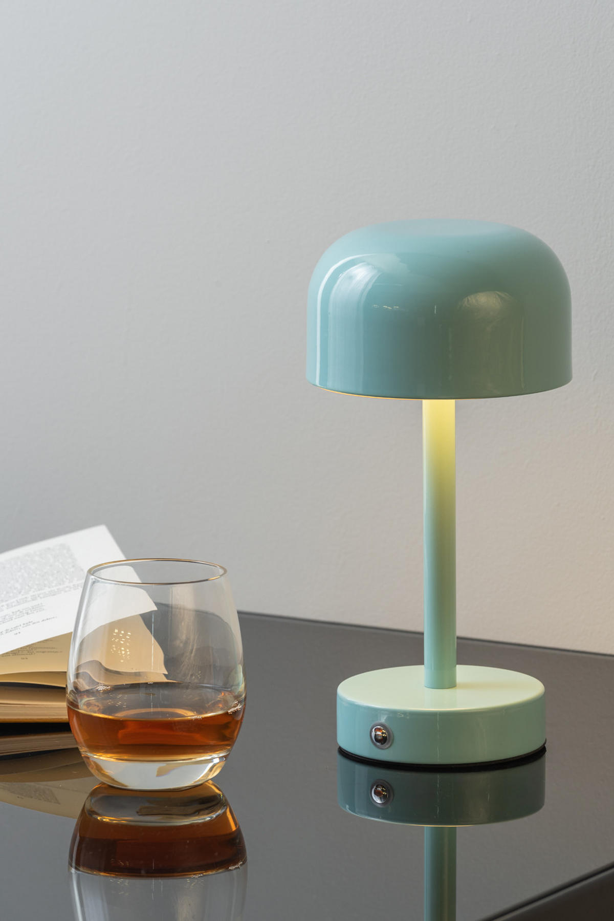 TISCHLAMPE James LED 12.5/12.5/24.5 cm - Blau, Metall (12.5/12.5/24.5cm) - Leitmotiv