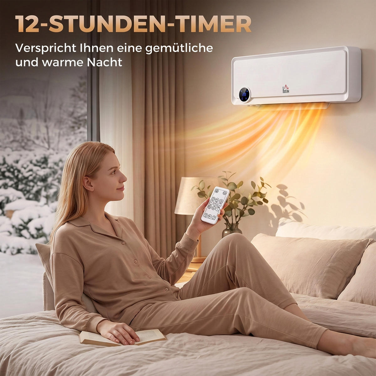 HEIZLÜFTER Kunststoff Weiß - Weiß, Kunststoff (11.7/18.5/56cm) - HOMCOM