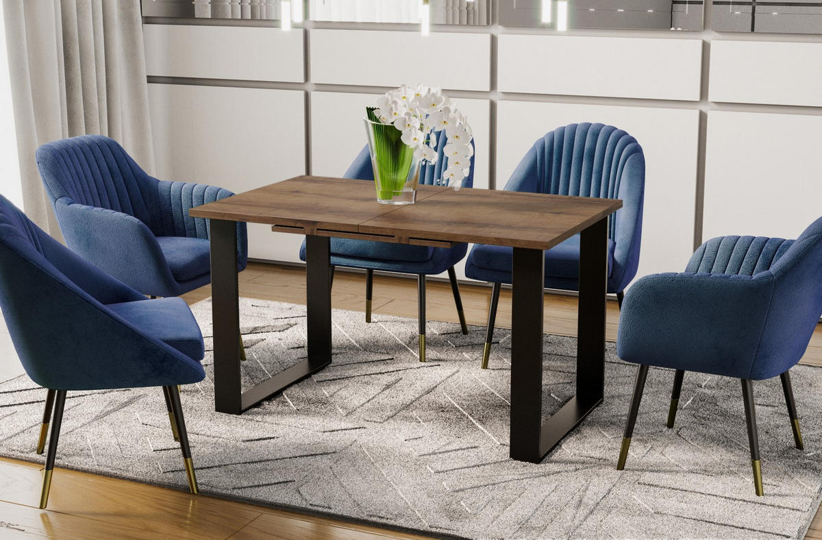 ESSTISCH Cora ausziehbar bis 210 cm - Mooreichefarben, Holzwerkstoff (130/80/76cm) - Endo-Moebel