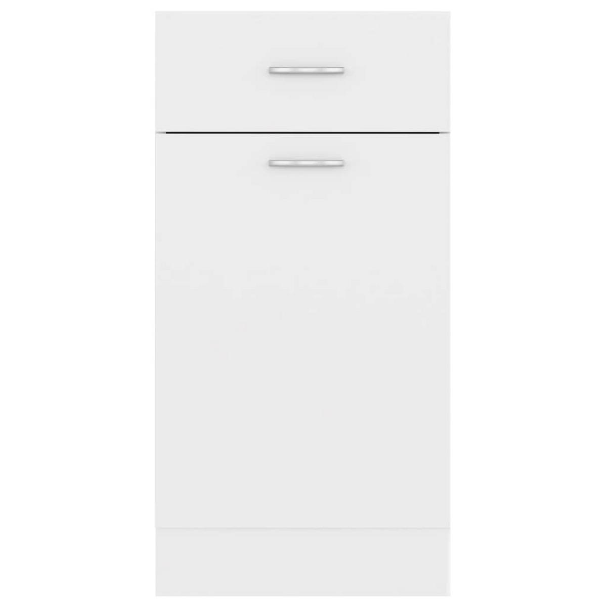 KÜCHENUNTERSCHRANK Lyon mit 1 Tür, 1 Schublade 40/46/81,5 cm aus Holzwerkstoff Weiß - Weiß, Holz (40/81.5/46cm) - vidaXL