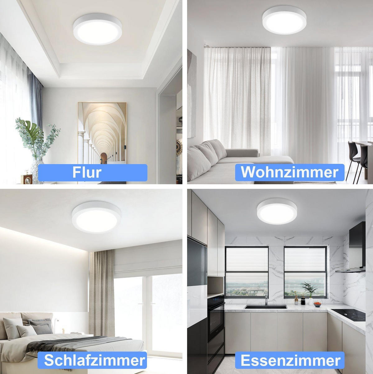 LED-DECKENLEUCHTE Robert 23/23/3.2 cm - Weiß, Kunststoff (23/23/3.2cm) - Nettlife