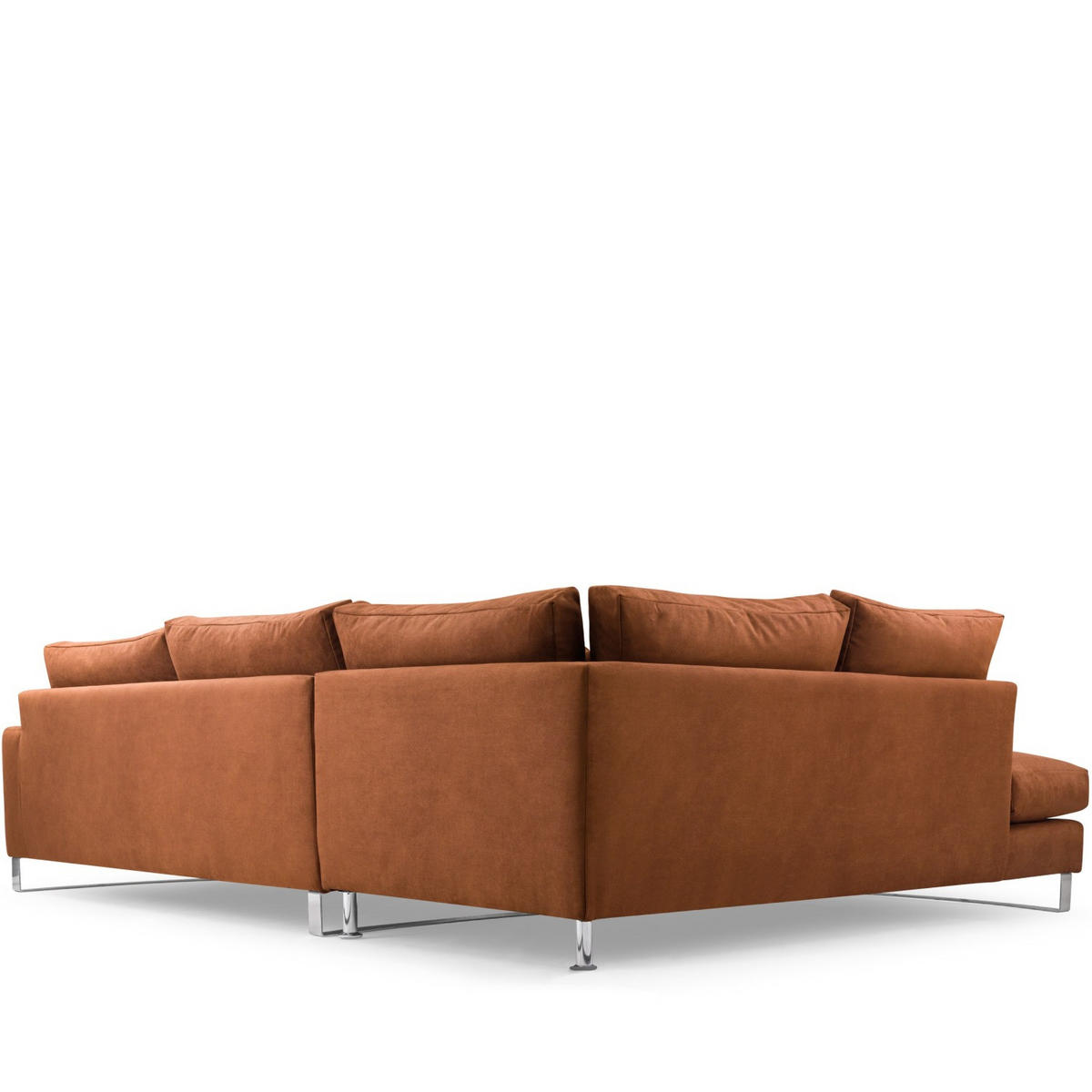 ECKSOFA RECHTS BRENTIS Chenille-Stoff, Braun - Braun, Textil (314/224cm) - KONSIMO®
