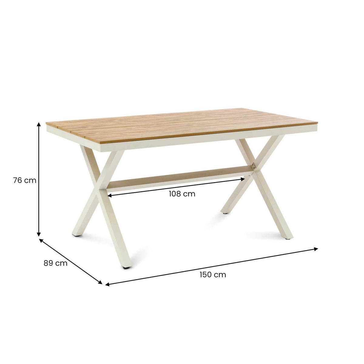 GARTENMÖBELSET AFUERA - Naturfarben, Metall - IDIMEX