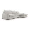 ECKSOFA 4 Sitzer Medan Mini, Hellgrau - Hellgrau, Textil (276/176cm) - Fedve