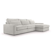 ECKSOFA 4 Sitzer Medan Mini, Hellgrau - Hellgrau, Textil (276/176cm) - Fedve