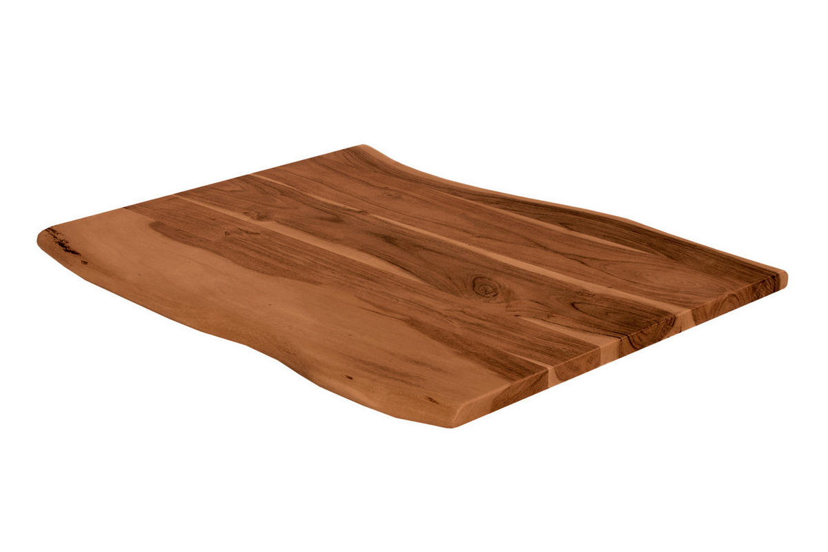 TISCHPLATTE CURT - Braun/Naturfarben, Akazienholz/Holz (60/80/3cm) - SAM