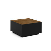 COUCHTISCH QUADRA - Wildeiche/Schwarz, Holzwerkstoff (65/65/35cm) - Meblini