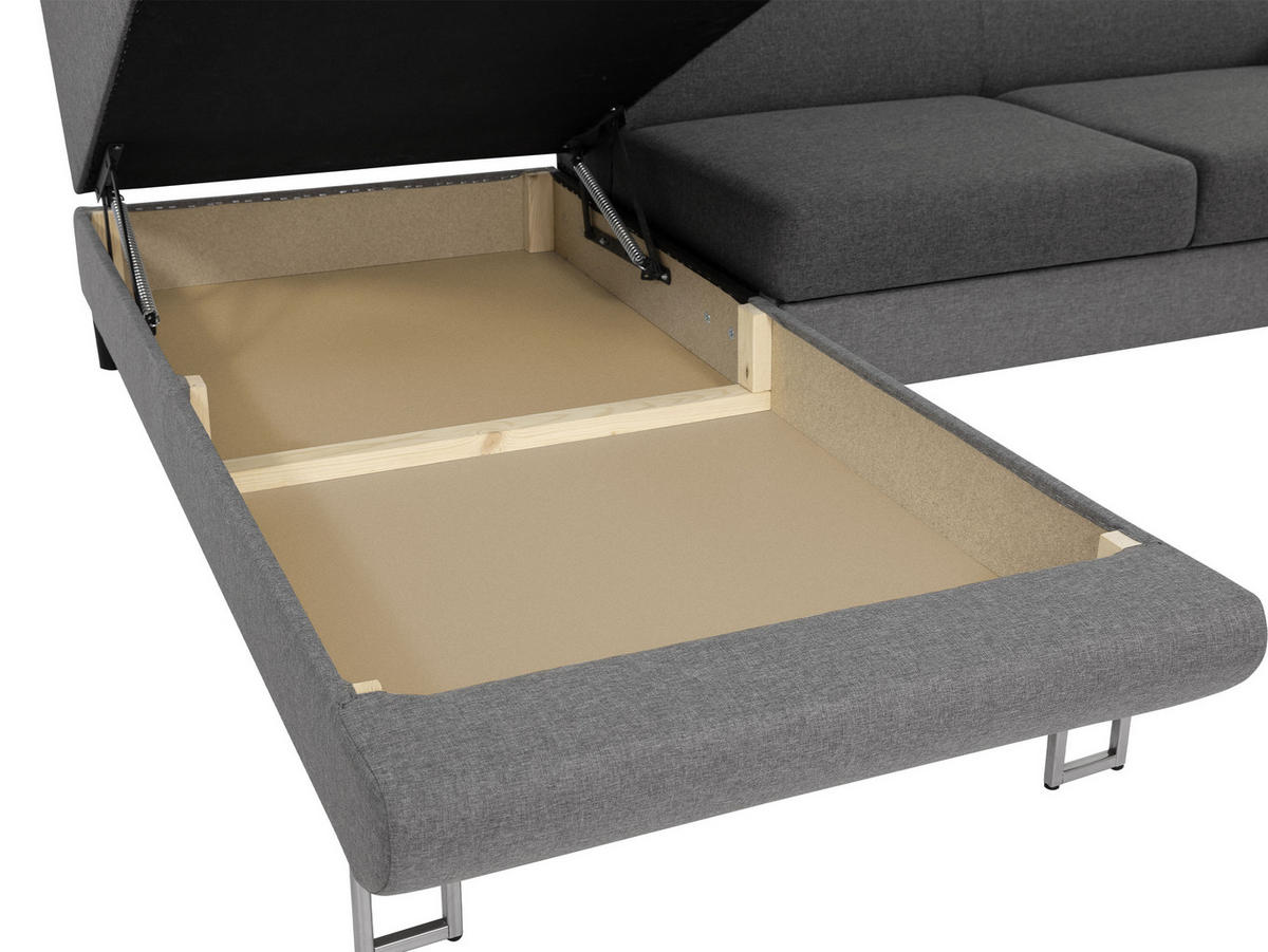 ECKSOFA Fonti Cord, Seite: Rechts - Rosa, Holz/Textil (253/188cm) - MIRJAN24