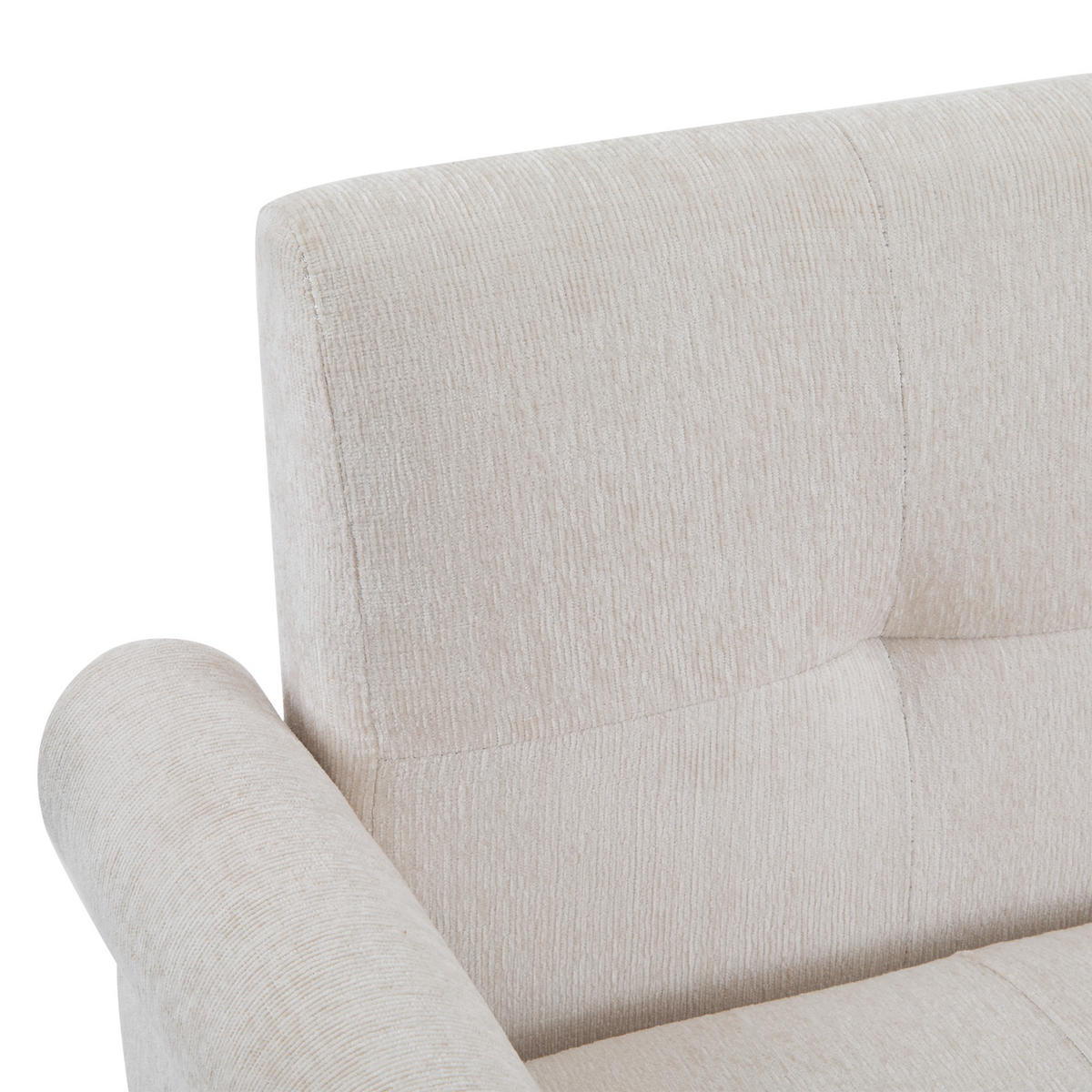 KOMPAKTES 2-Sitzer Sofa 162x74x77 Chenille, beige - Beige, Textil (74/77/162cm) - Luhomfu
