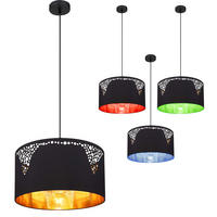 LED HÄNGELEUCHTE Metall Schwarz matt Gold - Schwarz, Metall (38/38/120cm) - Globo Lighting