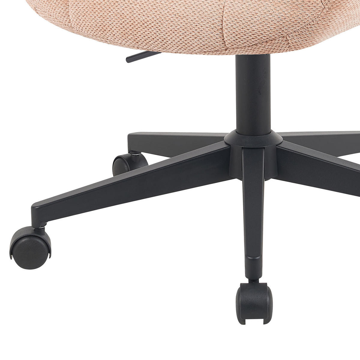 BÜROSTUHL Mika-Nuri - Schwarz/Rosa, Textil/Metall (65/78/66cm) - DUBI Möbel