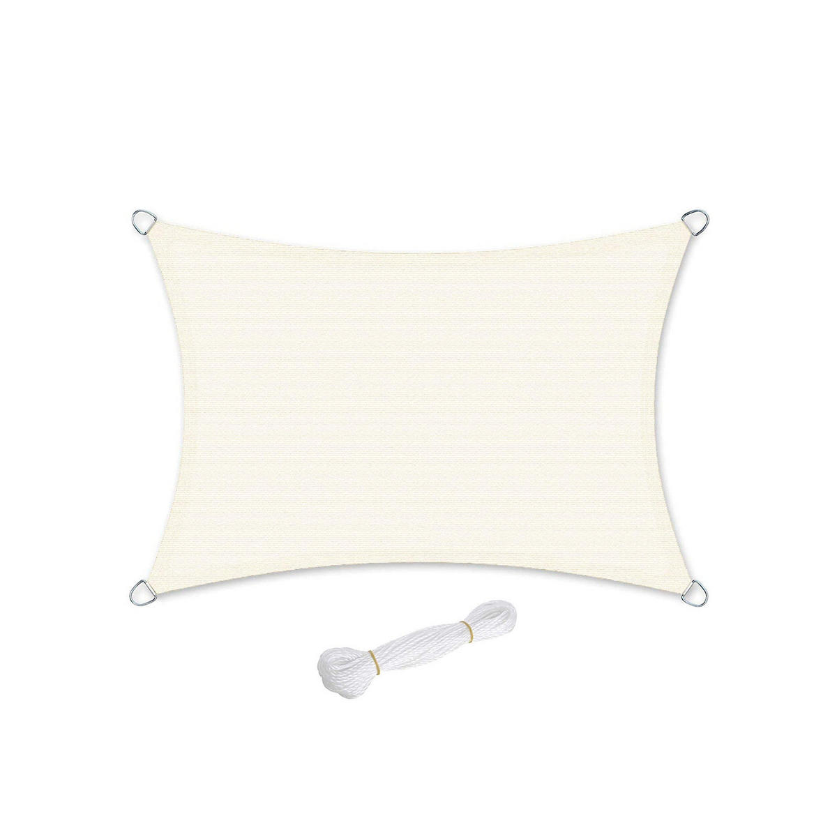 SONNENSEGEL 3 X 5 M - Weiß, Textil (300/500cm) - Hansiro