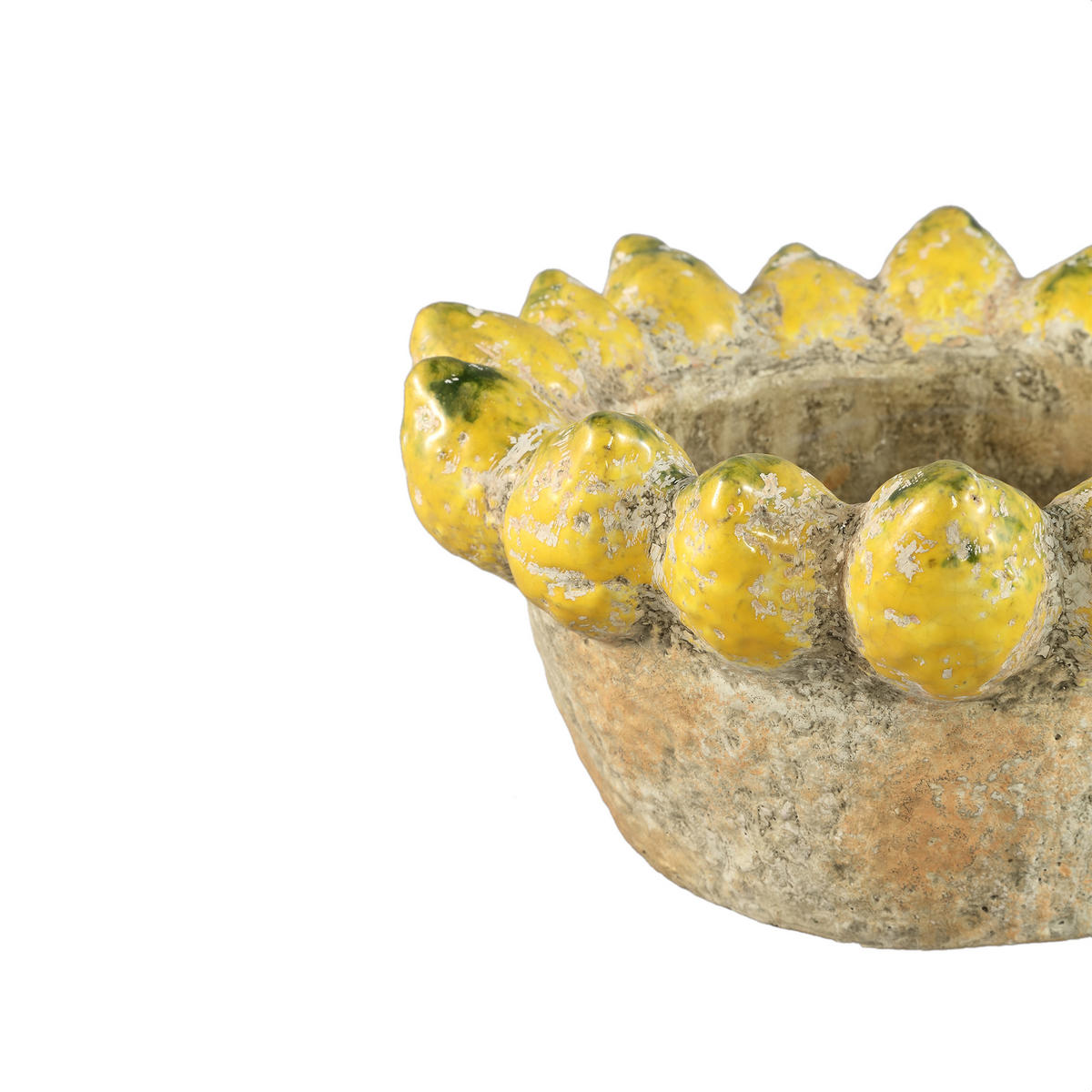 SCHALE Fruitsy Gelb 30/30/15cm - Gelb, Keramik (15cm) - PTMD Collection