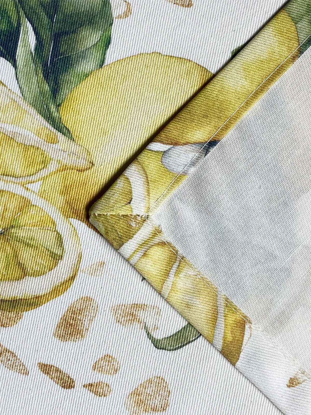 MITTELDECKE Italy Collection Zitronen 80/80 cm - Ecru/Gelb, Textil (80/80cm) - beties Heimtextil