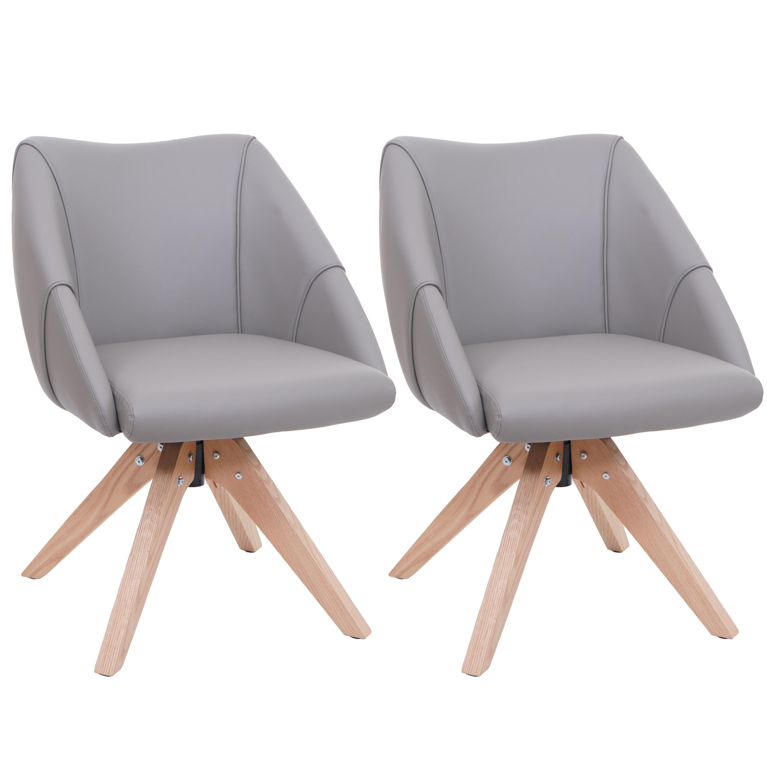 ESSZIMMERSTUHL Hellgrau 2er-Set - Hellgrau, Kunststoff (57/85/60cm) - MCW