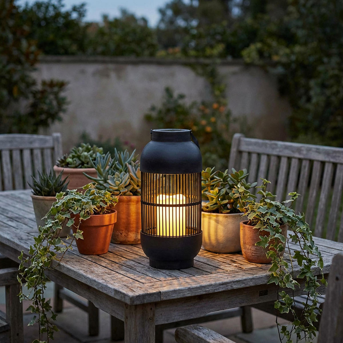 LED AUSSENLEUCHTE Solar Schwarz 2er Set - Schwarz, Kunststoff (14.5/14.5/33cm)