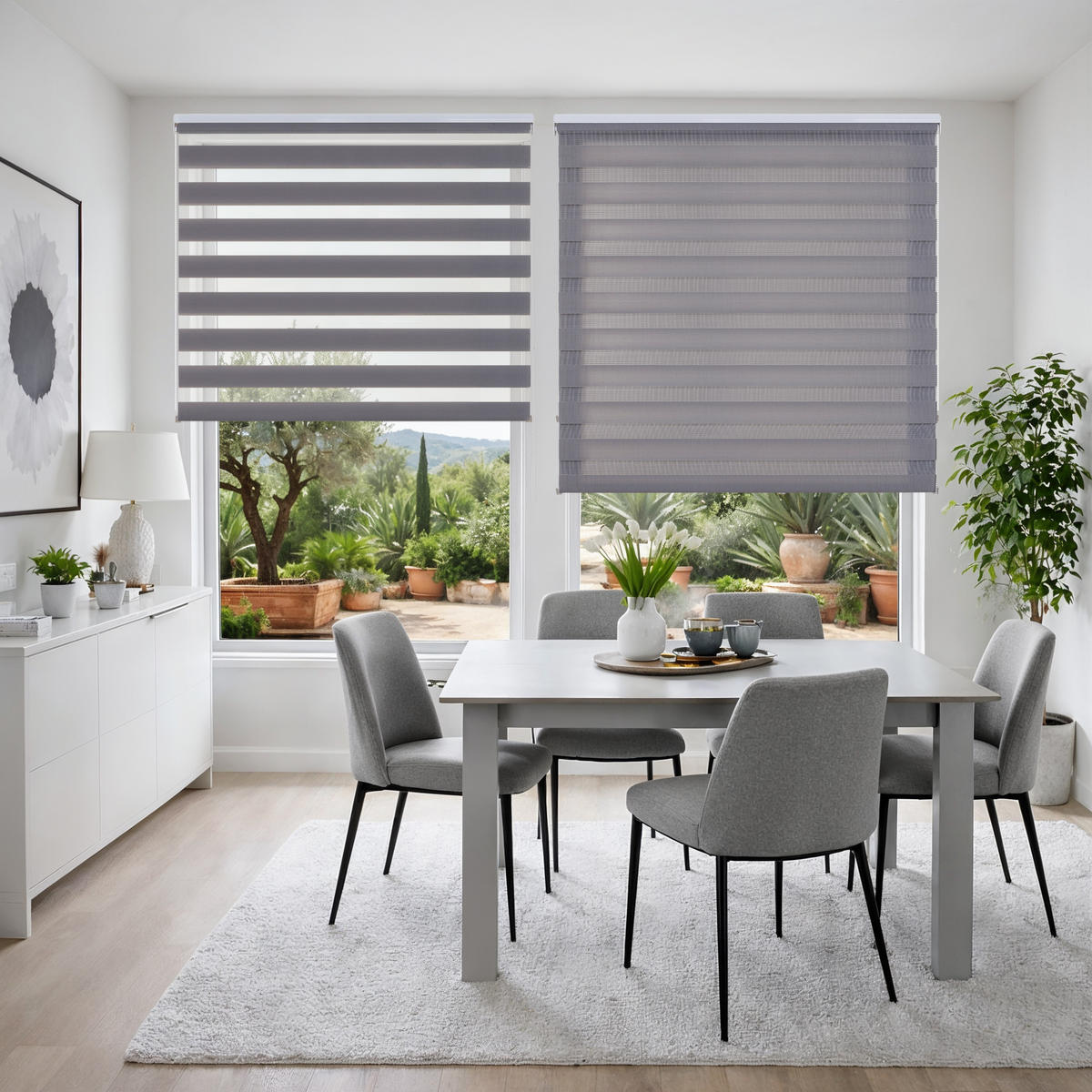 DOPPELROLLO Grau 180X250 - Grau, Kunststoff (180/250cm) - STORESDECO