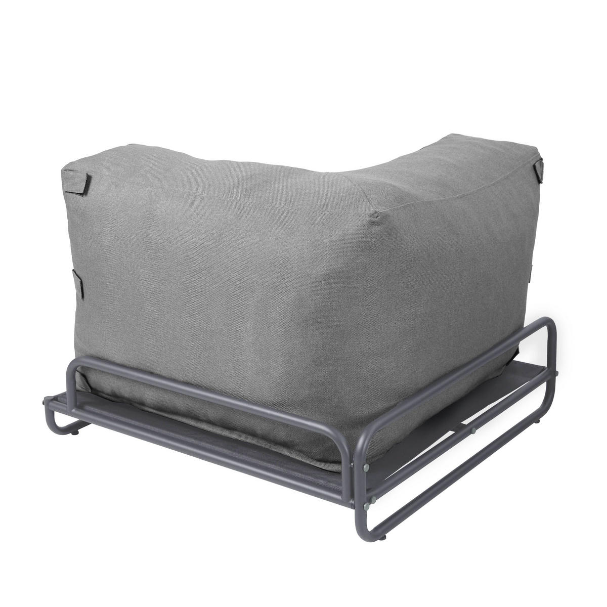ECKSESSEL MIT STRUKTUR, Grau - Grau, Textil (97/77/97cm) - Oviala