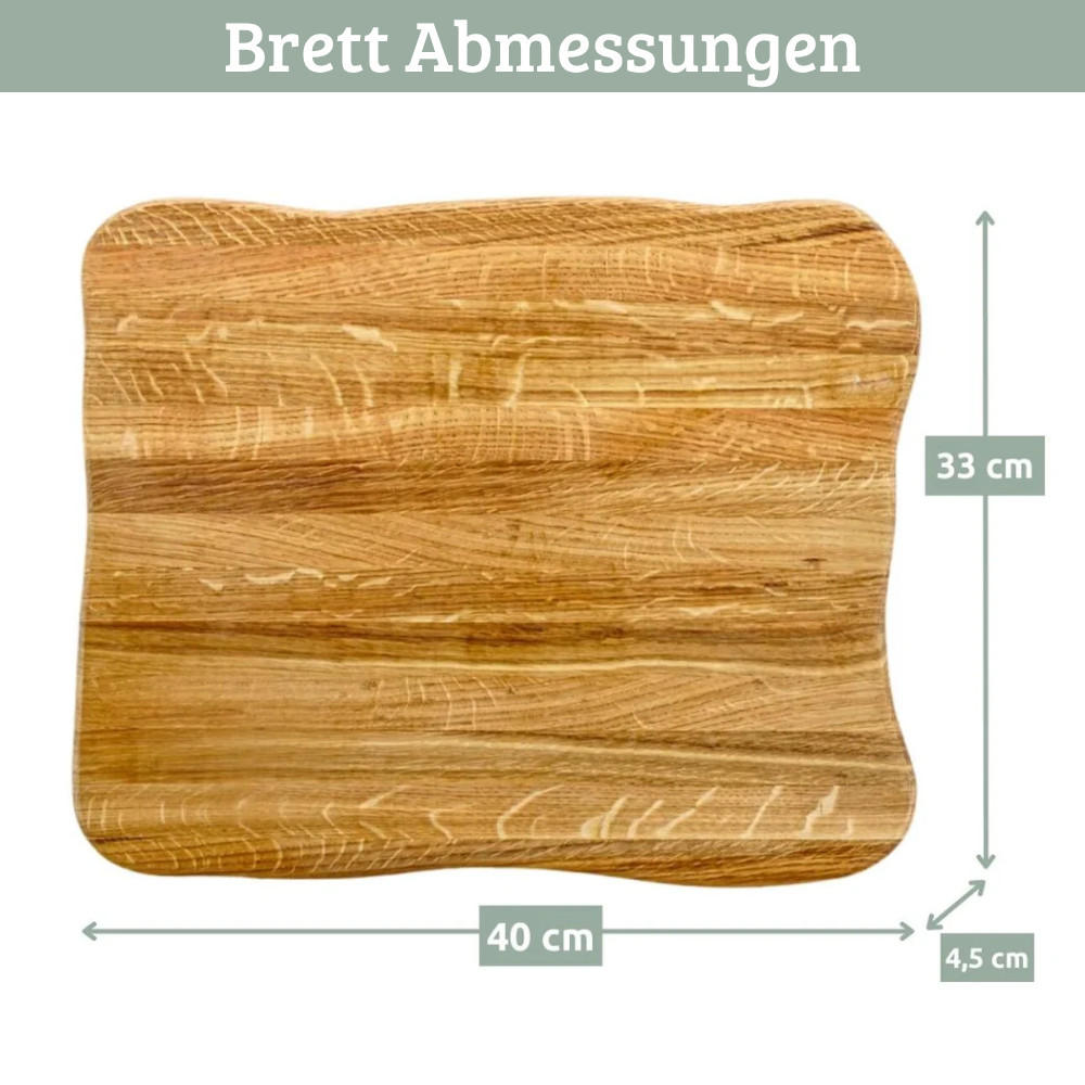 SCHNEIDEBRETT Holz groß DOLU klingenschonend 40x33x4,5 cm Hellbraun - Hellbraun, Holz (40/33cm) - DELUKE