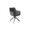 ARMLEHNSESSEL PITT - Nussbaumfarben/Schwarz, Textil/Metall (54/82/56cm) - SAM