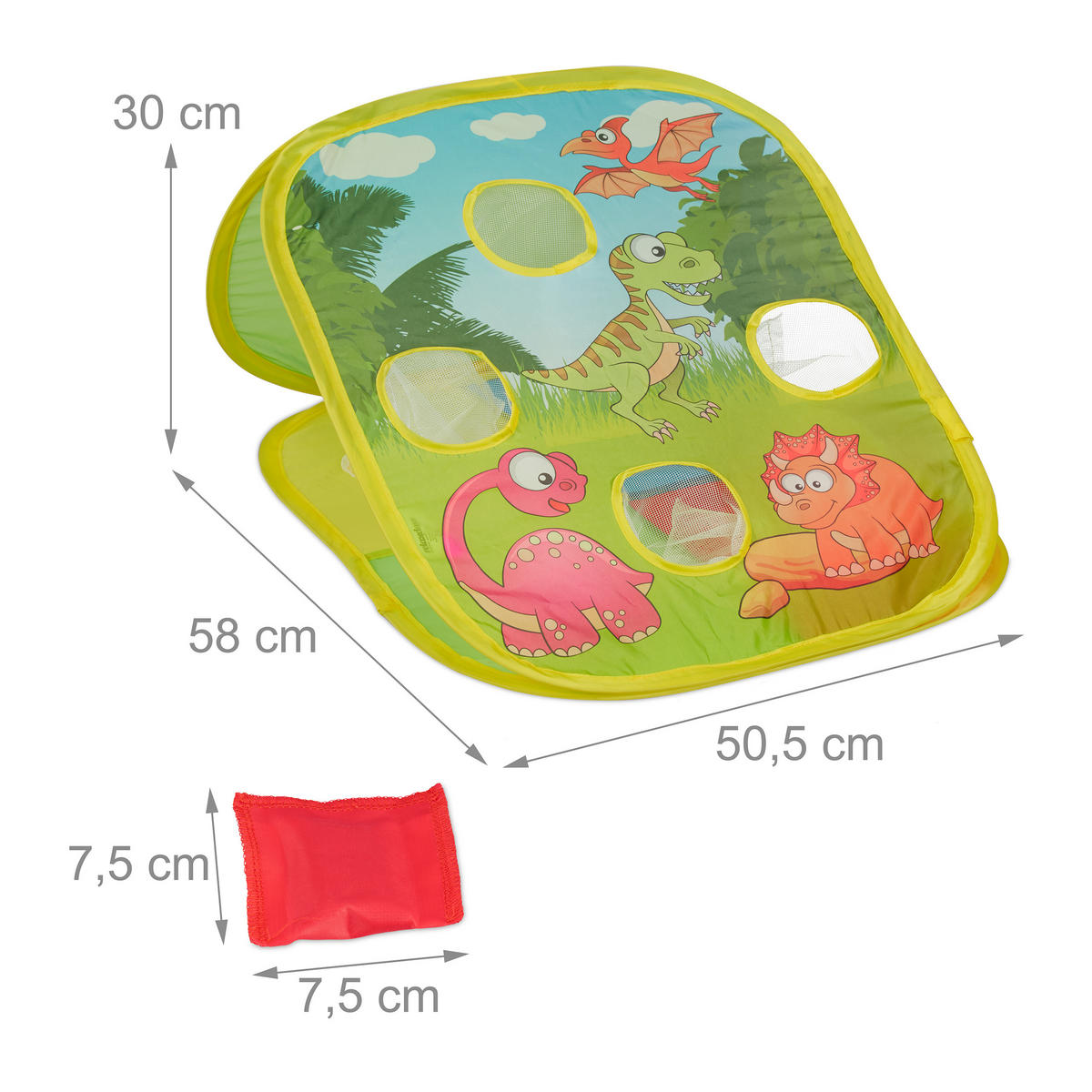 HRA so sáčkami - viacfarebná, kov/textil (50.5/58cm) - Relaxdays