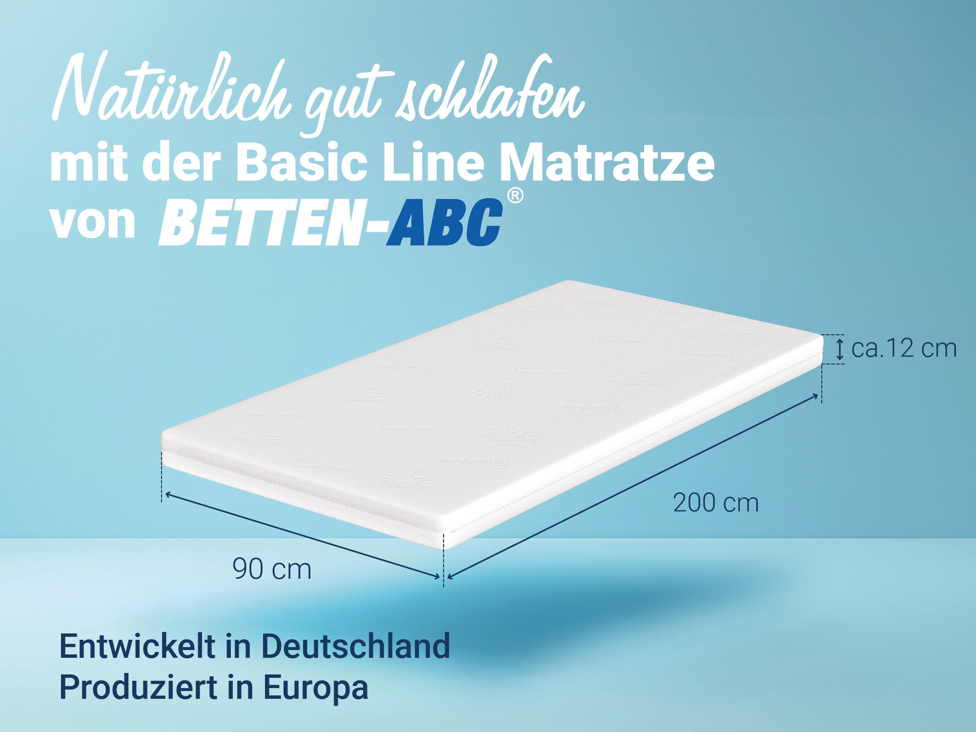 MATRATZE Basic-Line, Größe: 90 x 200 cm - Weiß, Textil (90/200cm) - Betten-ABC