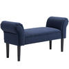 BETTBANK, Polsterbank, Sitzbank, Flurbank für Schlafzimmer, bis 130 kg Blau - Blau, Kunststoff (36/51/102cm) - HOMCOM