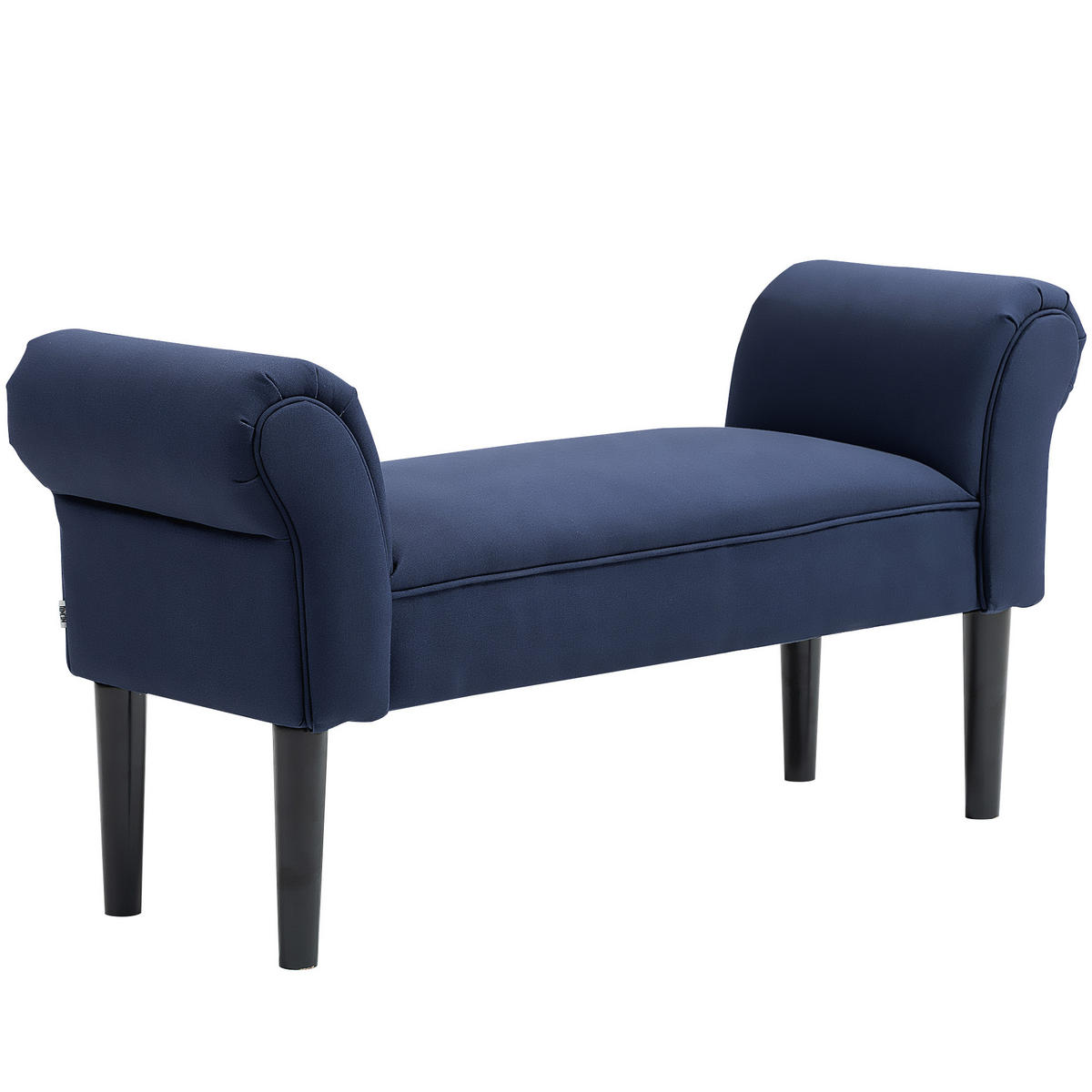 BETTBANK, Polsterbank, Sitzbank, Flurbank für Schlafzimmer, bis 130 kg Blau - Blau, Kunststoff (36/51/102cm) - HOMCOM