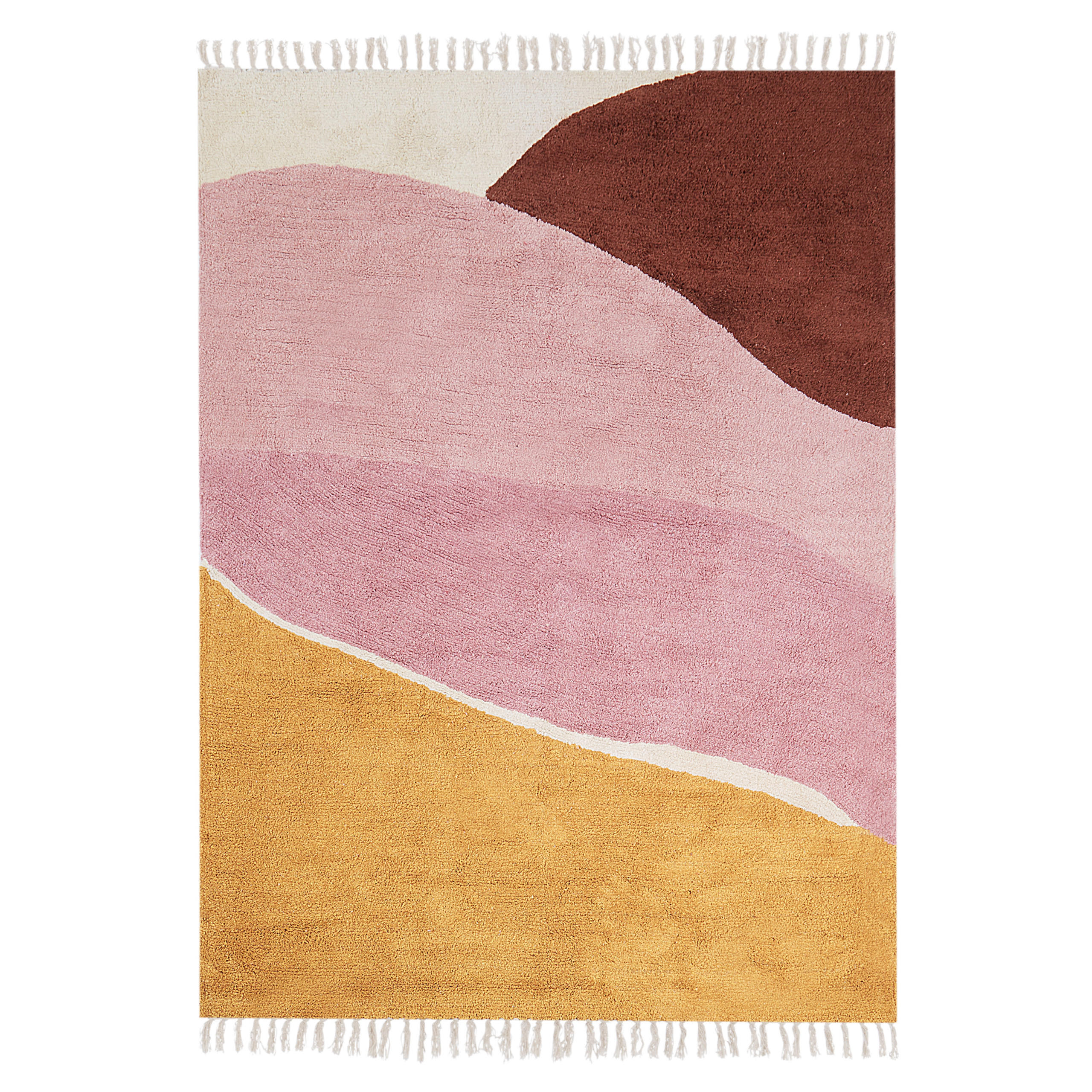 TEPPICH Rosa 140/200 cm Baumwolle Xinali - Pink, Textil (140/200cm) - Beliani